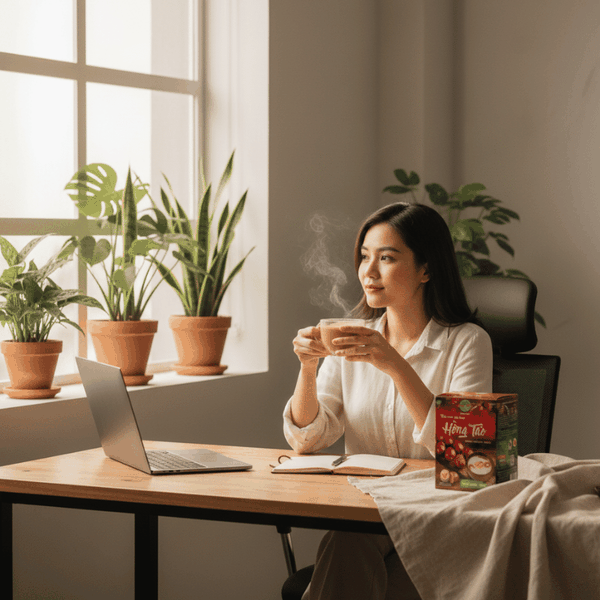 Những không gian lý tưởng để nhâm nhi tách Thảo Mộc Hòa Tan Hồng Táo Hùng Phát