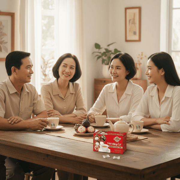 Trà Măng Cụt Hùng Phát trong những ngày nắng: Thức uống nhẹ nhàng cho cả gia đình