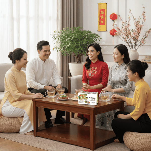 Khoảnh Khắc Quây Quần Bên Ấm Trà – Khi Tết Chậm Lại Một Nhịp