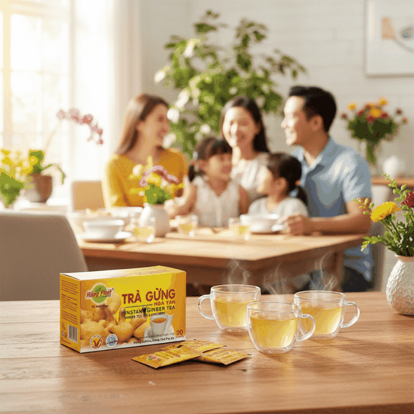 Tại sao Trà Gừng Hòa Tan Hùng Phát là thức uống lý tưởng sau mỗi bữa ăn?