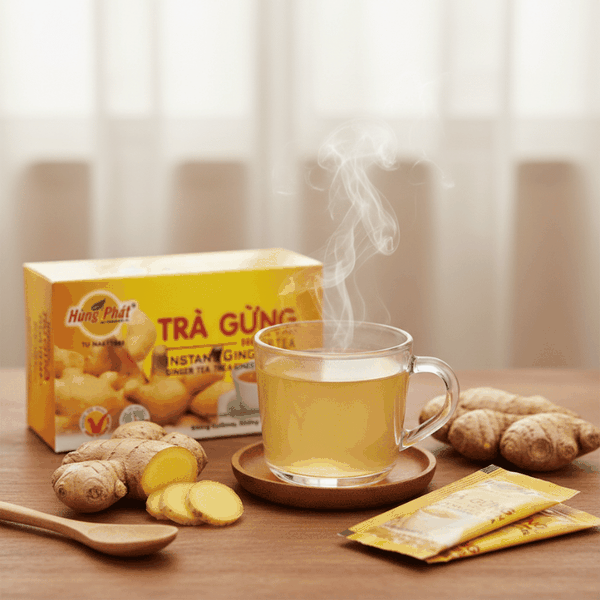 Lối sống tối giản và sự tiện lợi từ gói Trà Gừng Hòa Tan Hùng Phát hiện đại