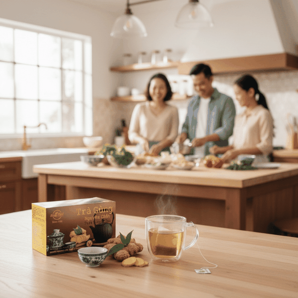 Ứng Dụng Độc Đáo Của Trà Gừng Nguyên Chất Hùng Phát Trong Ẩm Thực Gia Đình