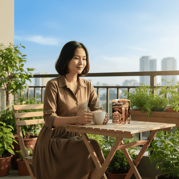 Chạm Vào Cảm Xúc Của Một Buổi Sáng Thư Thái Với Cacao Nguyên Chất Hùng Phát