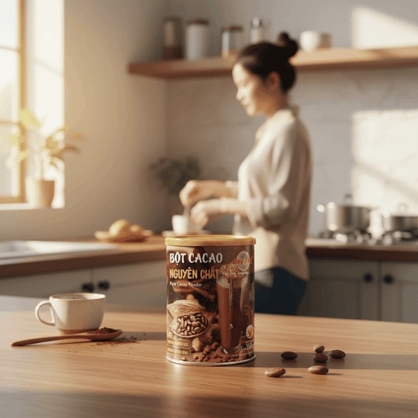 Khi Mẹ Vào Bếp Cùng Cacao Nguyên Chất Hùng Phát