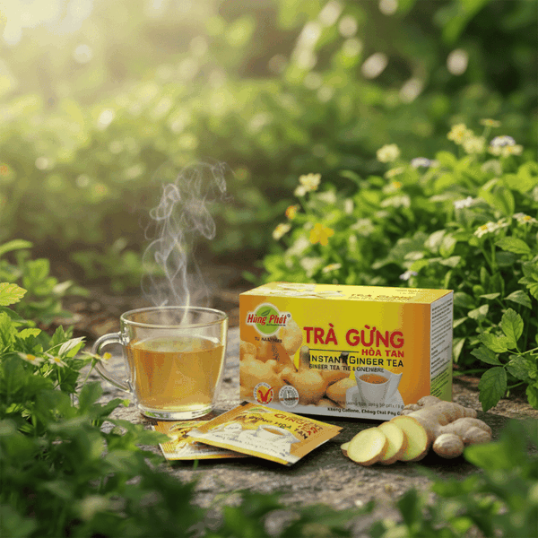 TRÀ GỪNG HÒA TAN HÙNG PHÁT – Trà Gừng Trở Thành Thói Quen Thưởng Trà Của Gia Đình Việt