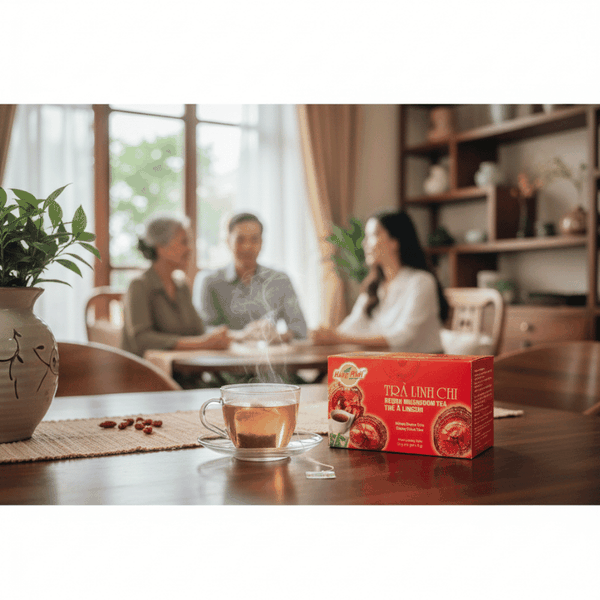 HƯƠNG THƠM THẢO MỘC VÀ CẢM NHẬN KHI UỐNG TRÀ LINH CHI HÙNG PHÁT