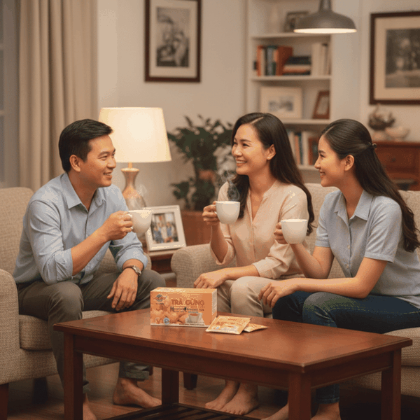 Trà Gừng Hòa Tan Trong Những Khoảnh Khắc Gia Đình – Khi Thức Uống Trở Thành Sự Gắn Kết