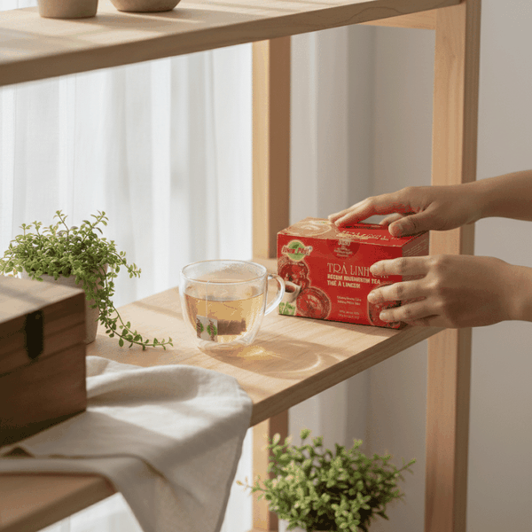 CÁCH BẢO QUẢN VÀ GIỮ TRỌN HƯƠNG THƠM THẢO MỘC CỦA TRÀ LINH CHI HÙNG PHÁT