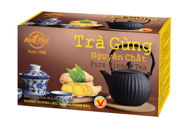 Trà Gừng Nguyên Chất (25 gói x 1,6g) - Pure Ginger Tea