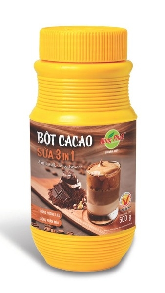 Bột Cacao Sữa 3in1 500g - 3in1 Milk Cocoa Powder (Hũ Vàng)