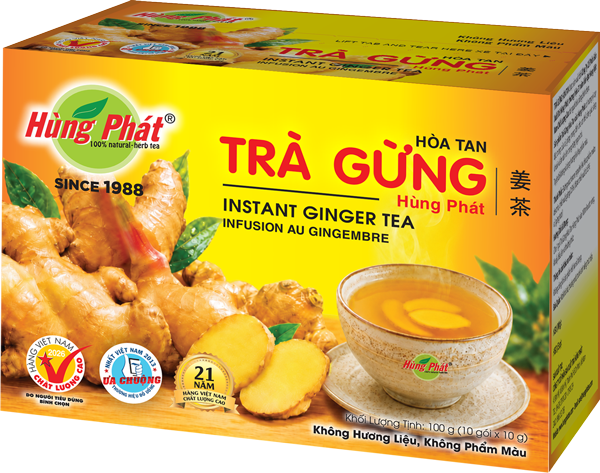 Trà Gừng Hòa Tan (Nhỏ) - Instant Ginger Tea (Small box)