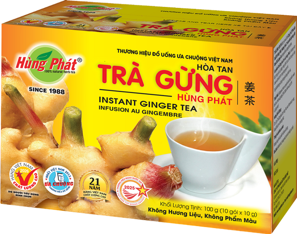 Trà Gừng Hòa Tan (Nhỏ) - Instant Ginger Tea (Small box)