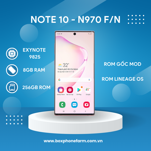 Cụm Note 10 - Lắp Boxphonefarm
