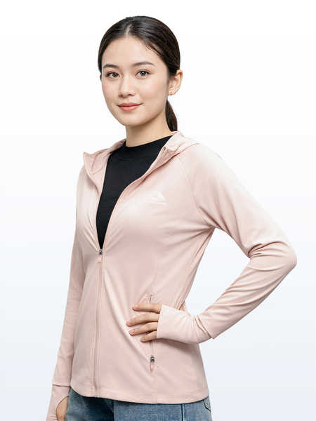 UPF100 | Áo khoác chống nắng nữ WJ25004 dây kéo cao che mặt