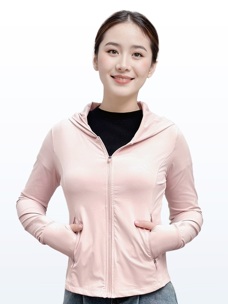 UPF100 | Áo khoác chống nắng nữ thể thao ôm body WJ25001 thấm hút mồ hôi & kháng khuẩn