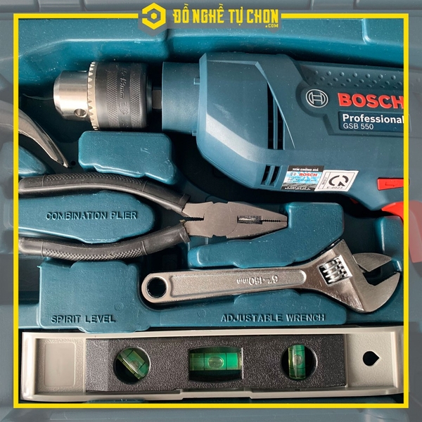 Máy khoan động lực BOSCH GSB 550 SET