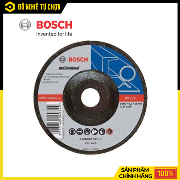 Đá Mài Sắt Bosch 2608600855 150mm Bền Bỉ, Mài Nhanh, Chịu Lực Tốt | Hàng Chính Hãng, Có VAT