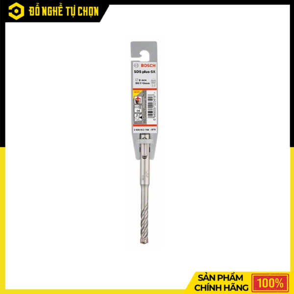 Mũi Khoan Bê Tông Chuôi Gài SDS Plus-5X Bosch 2608706890 Khoan Nhanh, Chính Xác, Độ Bền Vượt Trội | Hàng Chính Hãng, Có VAT