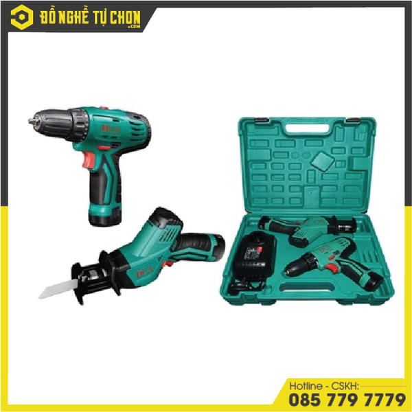 Bộ Combo Máy Khoan Và Máy Cưa Kiếm Dùng Pin DCA ADKIT02EK