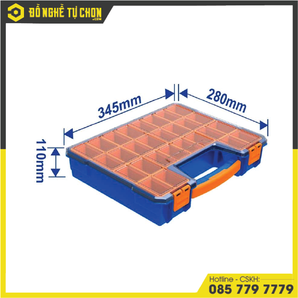 Hộp rỗng đựng linh kiện bằng nhựa 345x280x110mm - Hiệu Wadfow - Model ...