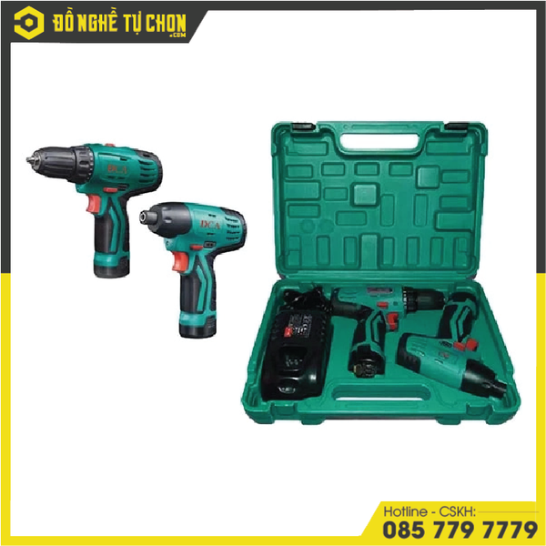 Bộ Combo Máy Khoan Và Máy Siết Vít Dùng Pin DCA ADKIT01E