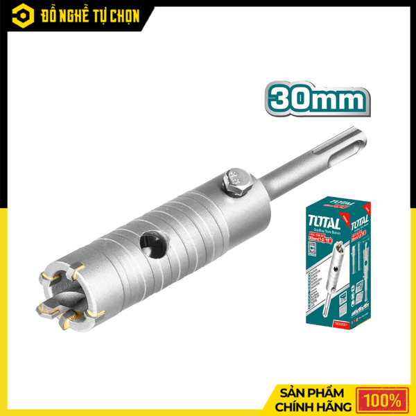 Mũi Khoan Rút Lõi Tường Bê Tông Total TAC430301 30mm 4 Lưỡi TCT Khoan Nhanh, Bền Bỉ Cho Công Trình | Hàng Chính Hãng, Có VAT