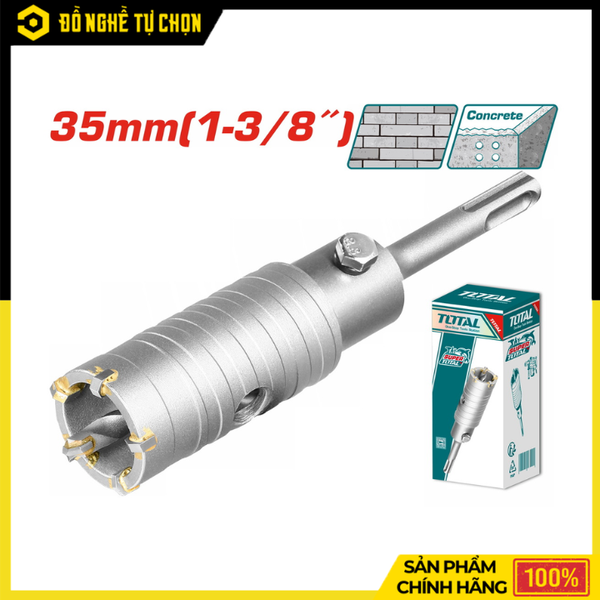 Mũi Khoan Rút Lõi Tường Bê Tông Total TAC430351 35mm Khoan Chính Xác, Hiệu Suất Cao Cho Công Trình | Hàng Chính Hãng, Có VAT