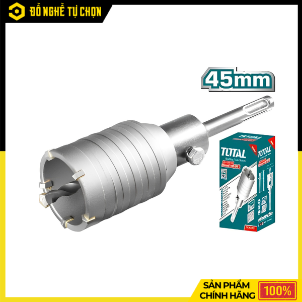 Mũi Khoan Rút Lõi Tường Bê Tông Total TAC430451 45mm Khoan Nhanh, Độ Chính Xác Cao | Hàng Chính Hãng, Có VAT