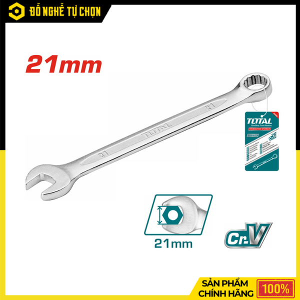 Cờ Lê Vòng Miệng Total TCSPA211 21mm Thép CR-V Chịu Lực Cao, Siết Mở Bu Lông Hiệu Quả | Hàng Chính Hãng, Có VAT