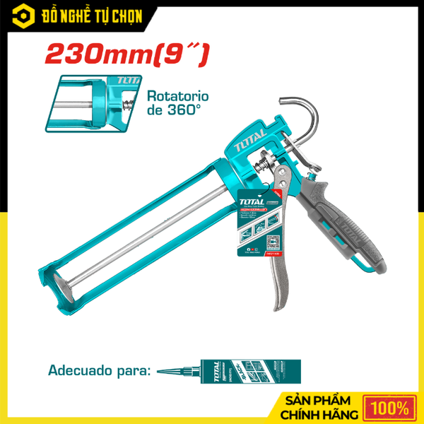 Súng Bắn Silicon Total THT21509 9 Inch – Khung Thép Chắc Chắn, Ép Keo Mượt, Thi Công Chính Xác | Hàng Chính Hãng, Có VAT