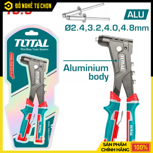 Kìm Rút Đinh Rivê Total THT32105 – 10.5 Inch – 4 Đầu Mũi (2.4–4.8mm) – Hàng Chính Hãng Có VAT