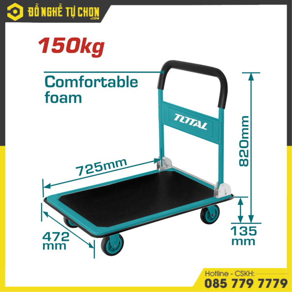 Xe đẩy hàng bằng tay có thể gập lại hiệu Total THTHP11502