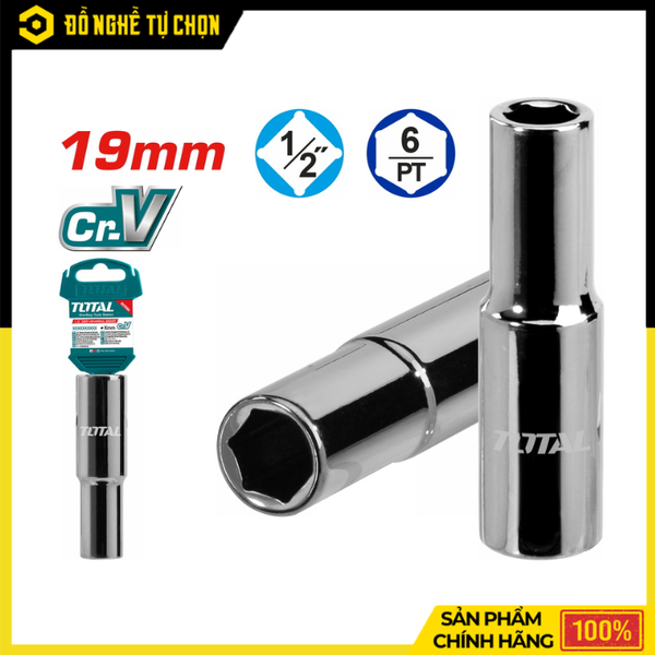 Đầu Tuýp Lục Giác 1/2” Total THTST12193L 19mm Siết Mở Bu Lông Chắc Chắn, Độ Bền Cao | Hàng Chính Hãng, Có VAT