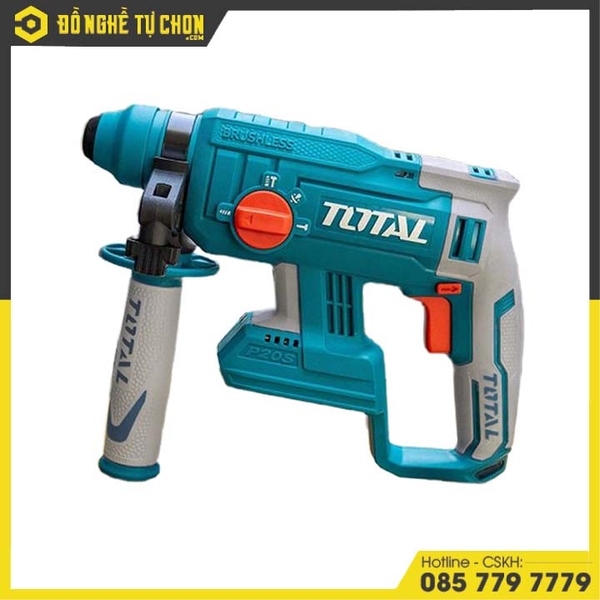 Máy khoan đục dùng pin Lithium -Ion (Không kèm sạc và pin) 20V hiệu Total TRHLI2201