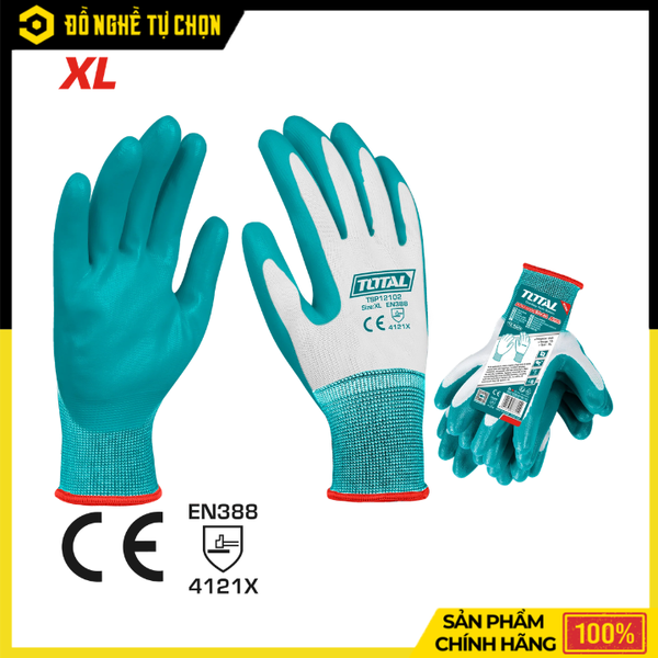 Găng Tay Nitrile Size XL Total TSP12102 – Co Giãn Tốt, Bảo Vệ Tay Hiệu Quả | Hàng Chính Hãng, Có VAT