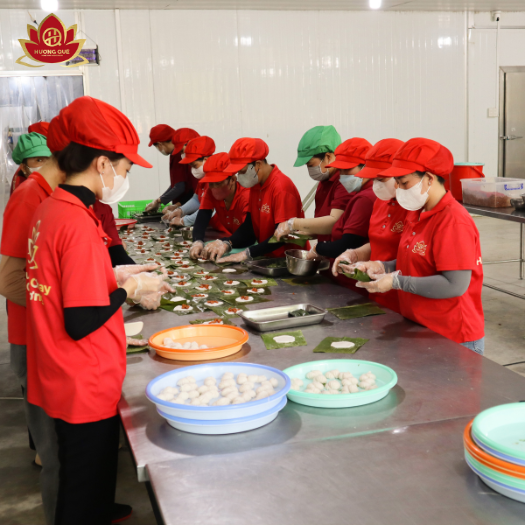 Quy trình gói bánh - - HUONG QUE VEGAN FOOD
