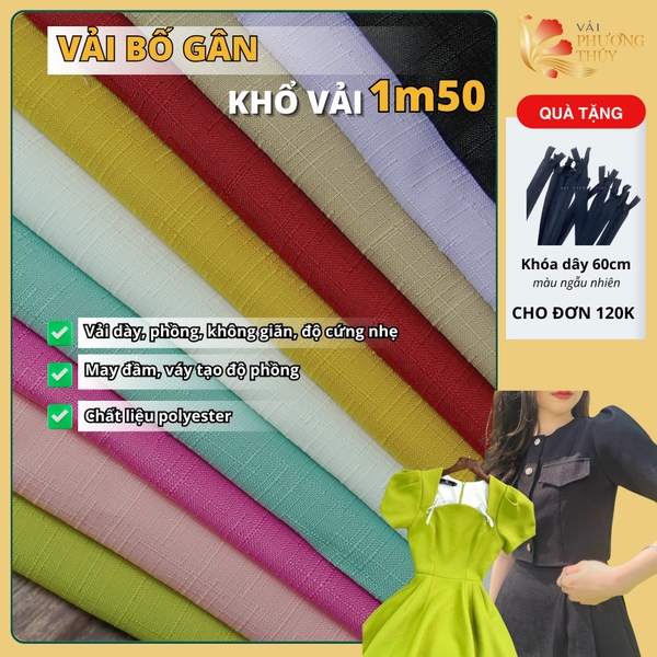 Vải Linen gân Phượng Thúy khổ 1m50