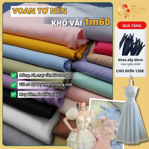 Vải tơ nến Phượng Thúy khổ 1m60