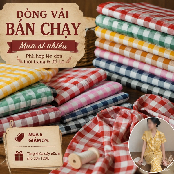 Vải kate fos caro 15 li Phượng Thúy khổ 1m50