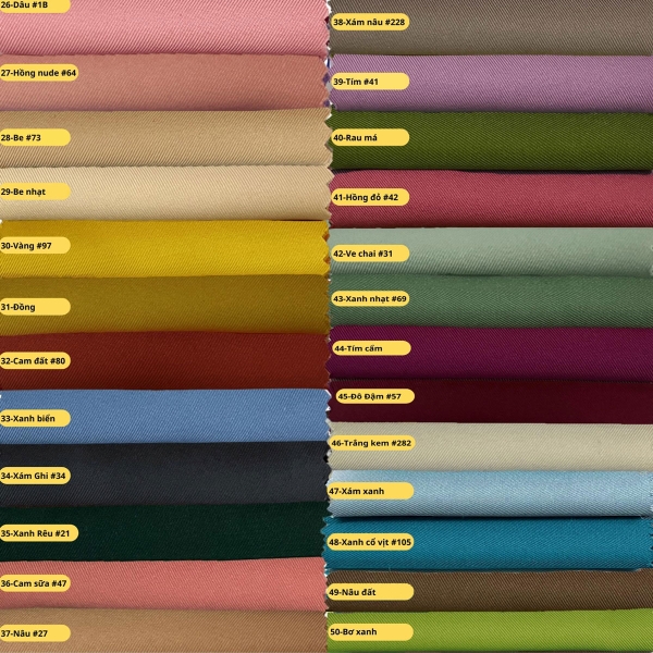 [MÀU 2] Vải Cotton lạnh Phượng Thúy khổ 1m50 | Vải may áo sơ mi