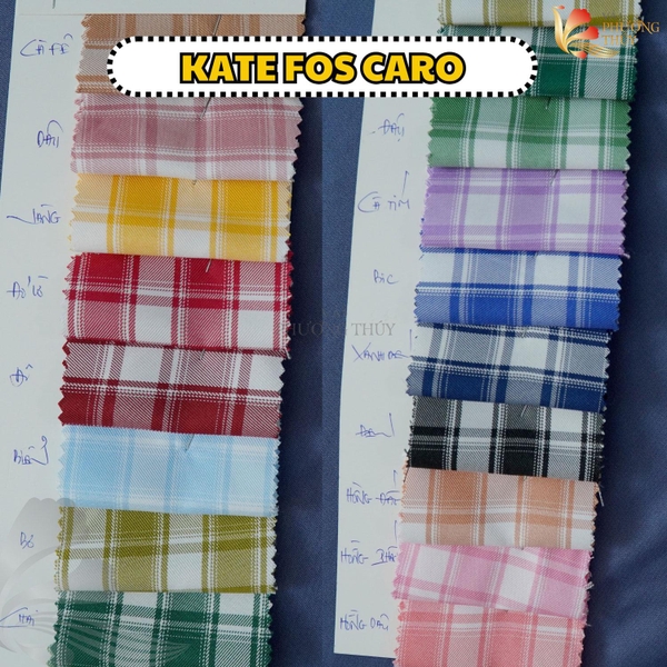 Vải kate caro sọc Phượng Thúy
