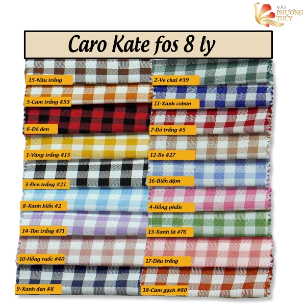 Vải kate fos caro 8 li Phượng Thúy khổ 1m50