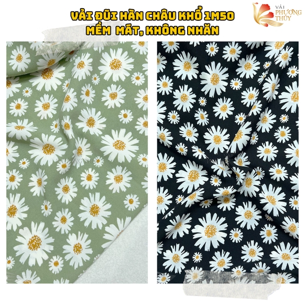 Vải đũi lụa hàn châu Phượng Thúy khổ 1m50 | Vải may đồ bộ, đầm váy