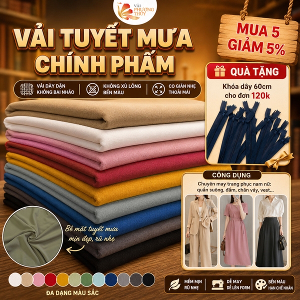Vải Tuyết mưa Nhật Nam Phượng Thúy