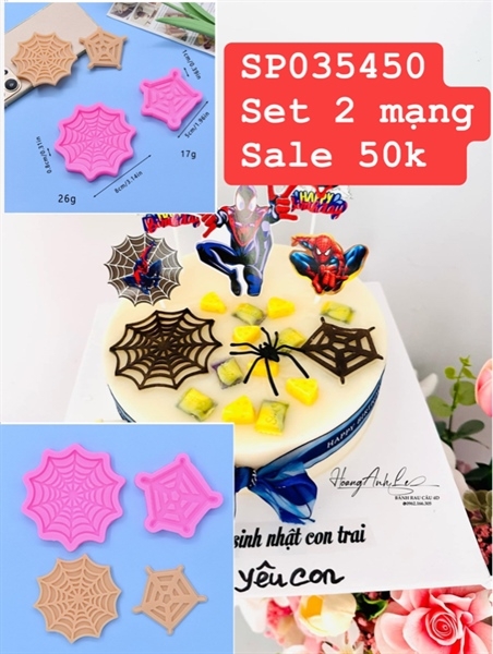 Khuôn Silicon - Động Vật - Set 2 Mạng Nhện