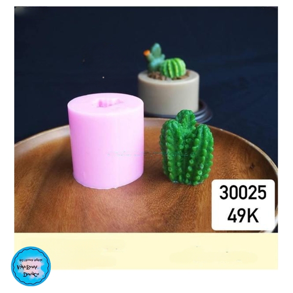 Khuôn Silicon - Sen Đá KHÍA - 5x6cm - Chùm 3 Quanh