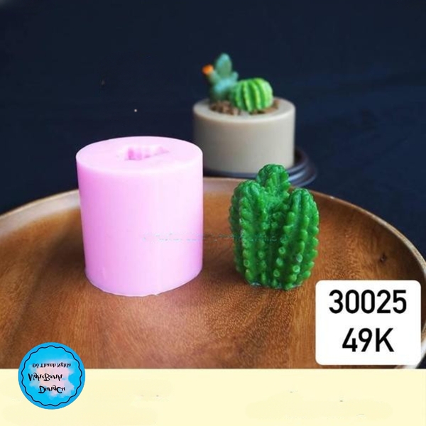 Khuôn Silicon - Sen Đá KHÍA - 5x6cm - Chùm 3 Quanh