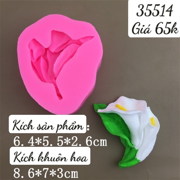 Khuôn Silicon - Chùm Hoa Loa Kèn 2c - Kèm Lá