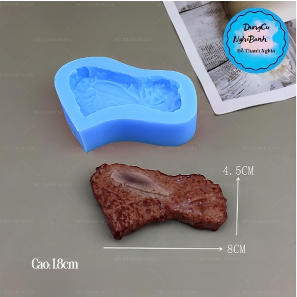 Khuôn Silicon - Món Ăn - Miếng Thịt Bò