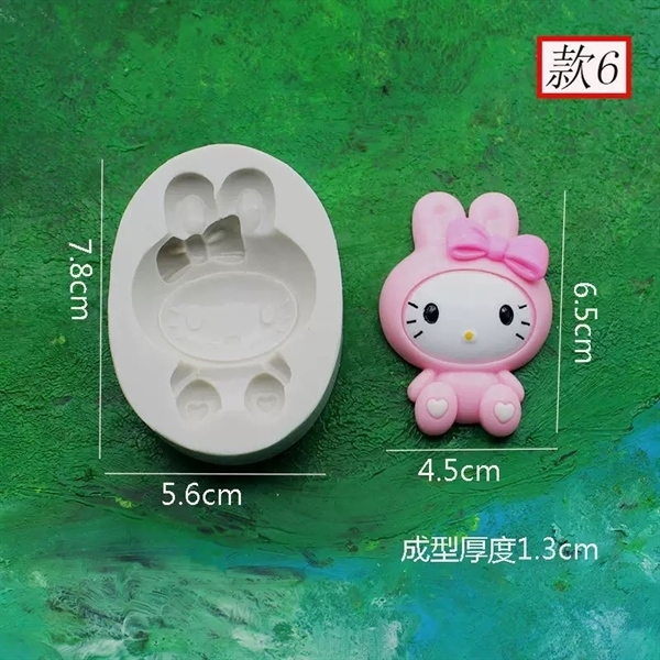 Khuôn Silicon - Mèo Kitty - Mẫu 6